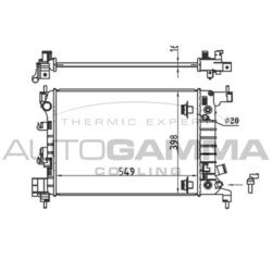 Chladič motora AUTOGAMMA 107528
