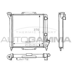 Chladič motora AUTOGAMMA 100825