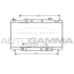 Chladič motora AUTOGAMMA 104266