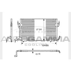 Kondenzátor klimatizácie AUTOGAMMA 104587