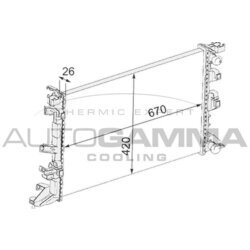Chladič motora AUTOGAMMA 105096