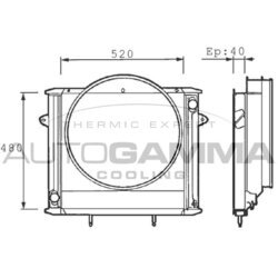 Chladič motora AUTOGAMMA 401490