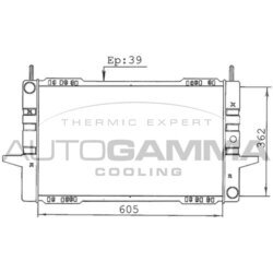 Chladič motora AUTOGAMMA 100387