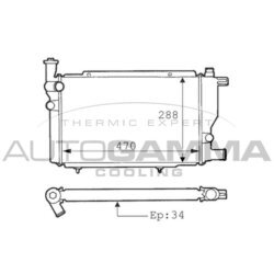 Chladič motora AUTOGAMMA 100741