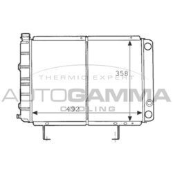 Chladič motora AUTOGAMMA 100796