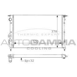 Chladič motora AUTOGAMMA 100857