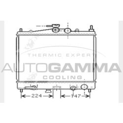 Chladič motora AUTOGAMMA 104599