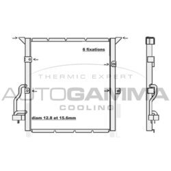 Kondenzátor klimatizácie AUTOGAMMA 105516