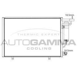 Kondenzátor klimatizácie AUTOGAMMA 107902