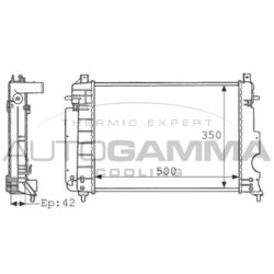 Chladič motora AUTOGAMMA 100938