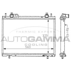 Chladič motora AUTOGAMMA 101178