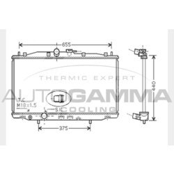 Chladič motora AUTOGAMMA 104516