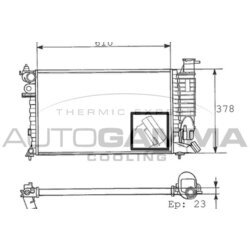 Chladič motora AUTOGAMMA 100233