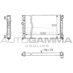 Chladič motora AUTOGAMMA 101058