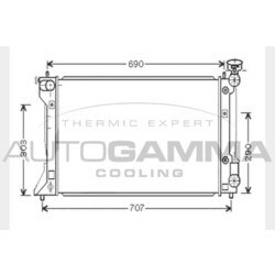 Chladič motora AUTOGAMMA 104714