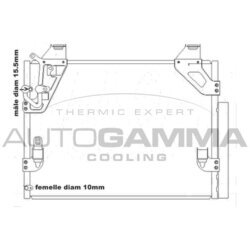 Kondenzátor klimatizácie AUTOGAMMA 105552