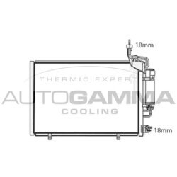 Kondenzátor klimatizácie AUTOGAMMA 107774