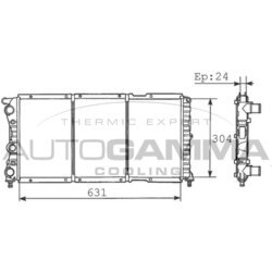 Chladič motora AUTOGAMMA 100295
