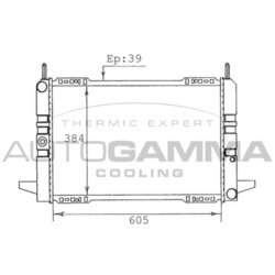 Chladič motora AUTOGAMMA 100363