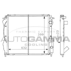 Chladič motora AUTOGAMMA 100885