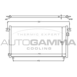 Kondenzátor klimatizácie AUTOGAMMA 102724