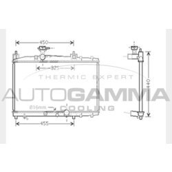 Chladič motora AUTOGAMMA 104571