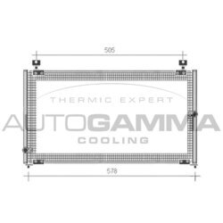 Kondenzátor klimatizácie AUTOGAMMA 105293