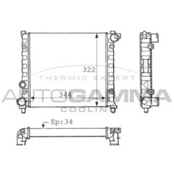 Chladič motora AUTOGAMMA 100953