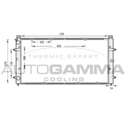 Chladič motora AUTOGAMMA 103376