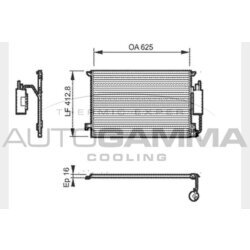 Kondenzátor klimatizácie AUTOGAMMA 104625
