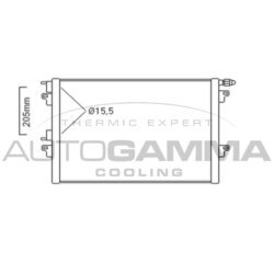 Kondenzátor klimatizácie AUTOGAMMA 104830