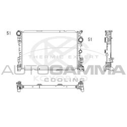 Chladič motora AUTOGAMMA 107648