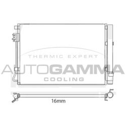 Kondenzátor klimatizácie AUTOGAMMA 107658