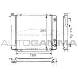 Chladič motora AUTOGAMMA 100794