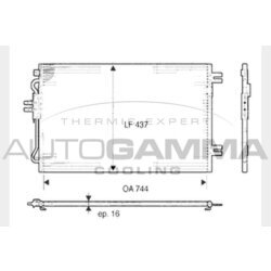 Kondenzátor klimatizácie AUTOGAMMA 104451