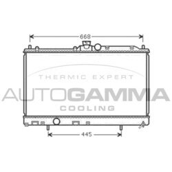 Chladič motora AUTOGAMMA 105397