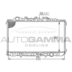 Chladič motora AUTOGAMMA 100505