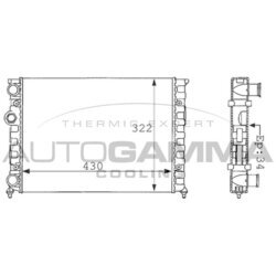 Chladič motora AUTOGAMMA 101055