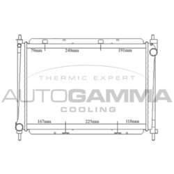 Chladič motora AUTOGAMMA 104297