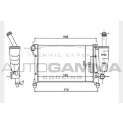 Chladič motora AUTOGAMMA 104635