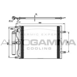 Kondenzátor klimatizácie AUTOGAMMA 105152