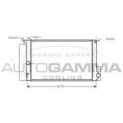 Chladič motora AUTOGAMMA 105179