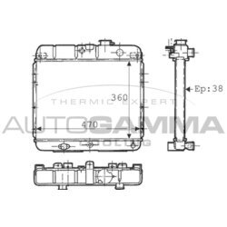 Chladič motora AUTOGAMMA 100750