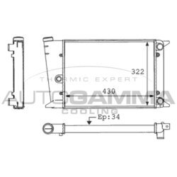 Chladič motora AUTOGAMMA 101045