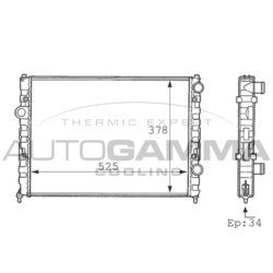 Chladič motora AUTOGAMMA 101075