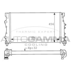 Chladič motora AUTOGAMMA 101244