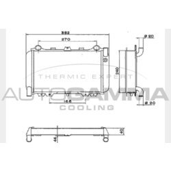 Chladič motora AUTOGAMMA 104335