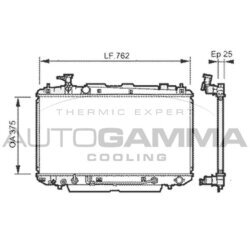 Chladič motora AUTOGAMMA 104567