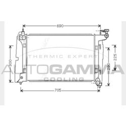 Chladič motora AUTOGAMMA 104570