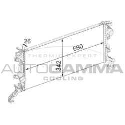 Chladič motora AUTOGAMMA 105095